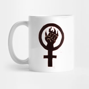 Flaming Fist with Red Mug